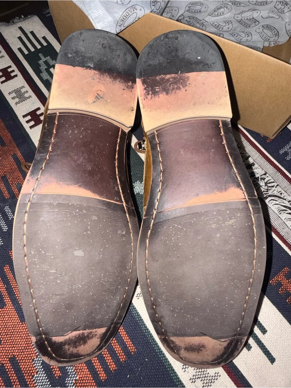 Men's Tan Leather Lace-Up Boots